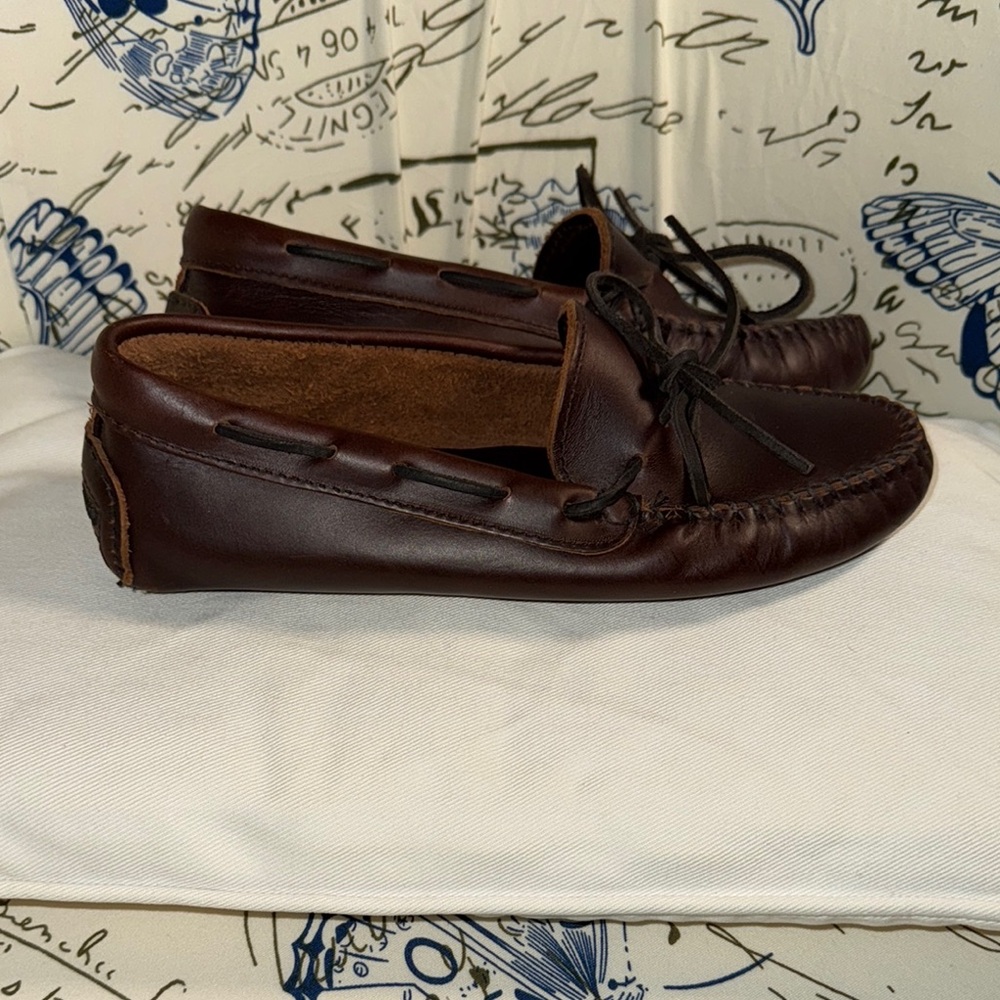Women’s Minnetonka Brown Leather Driving Moccasins SZ 8.5